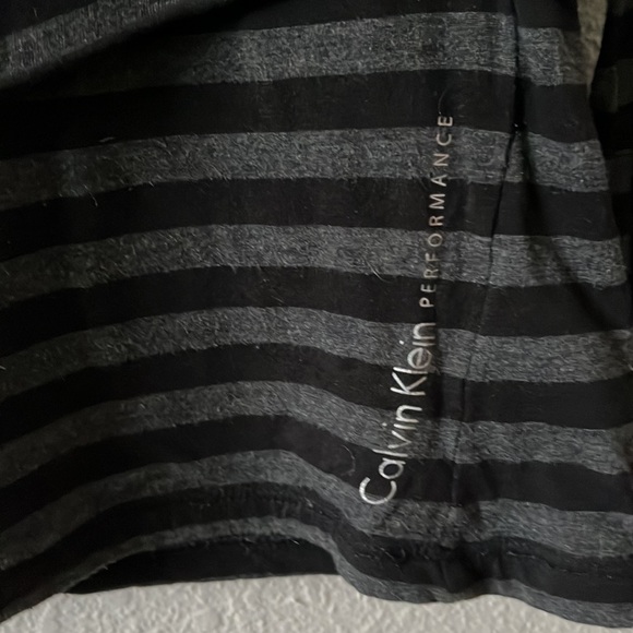 Calvin Klein Performance Quick Dry Long Sleeve Striped Gray/Black  Size S - Picture 5 of 7